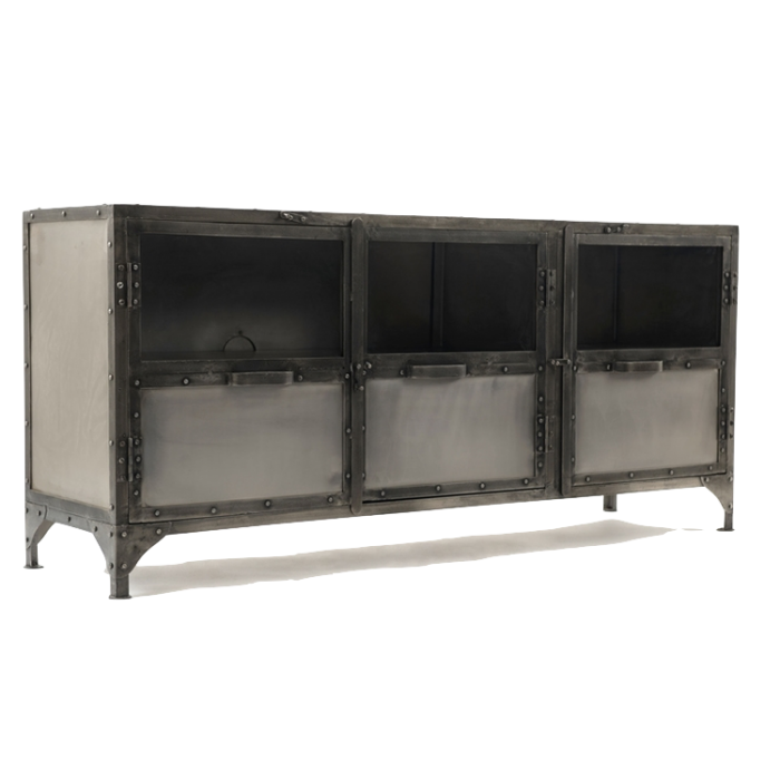 Комод Industrial Steampunk Nickel 3 Door Сoncole от ImperiumLoft