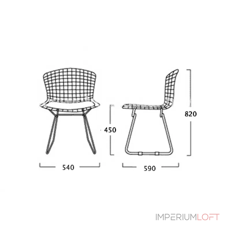 Стул Bertoia Side Chair Стул Bertoia Side Chair
