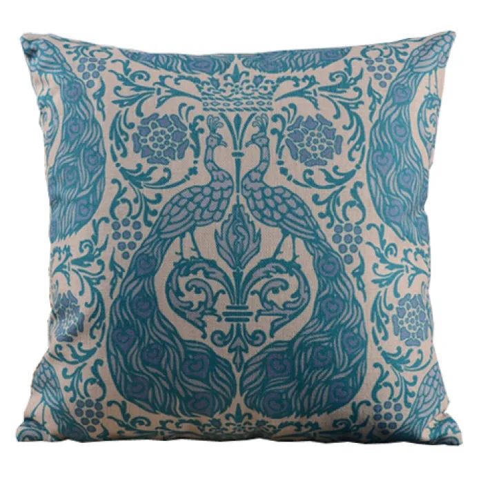 Подушка blue peacock ornament от ImperiumLoft