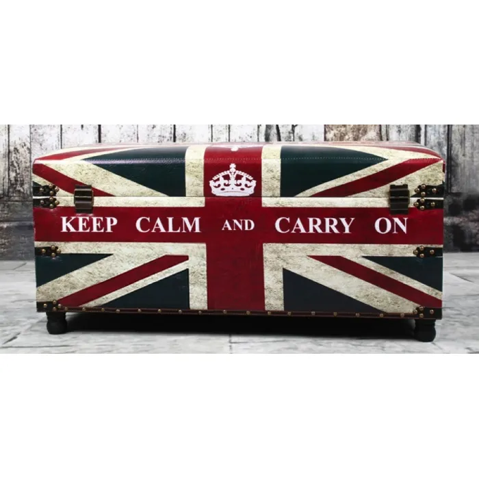 Сундук Union Jack Leather Keep calm and... от ImperiumLoft