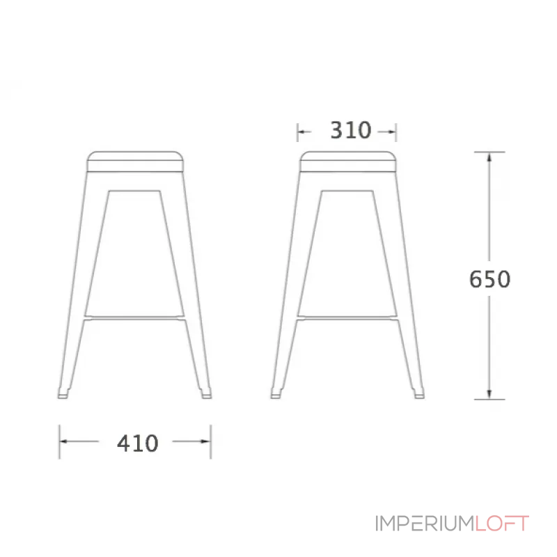 Барный стул Tolix Bar Stool 65