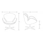 Кресло Spitfire Swan Chair Aviator от ImperiumLoft