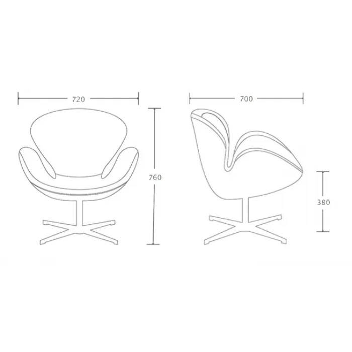 Кресло Spitfire Swan Chair Aviator от ImperiumLoft