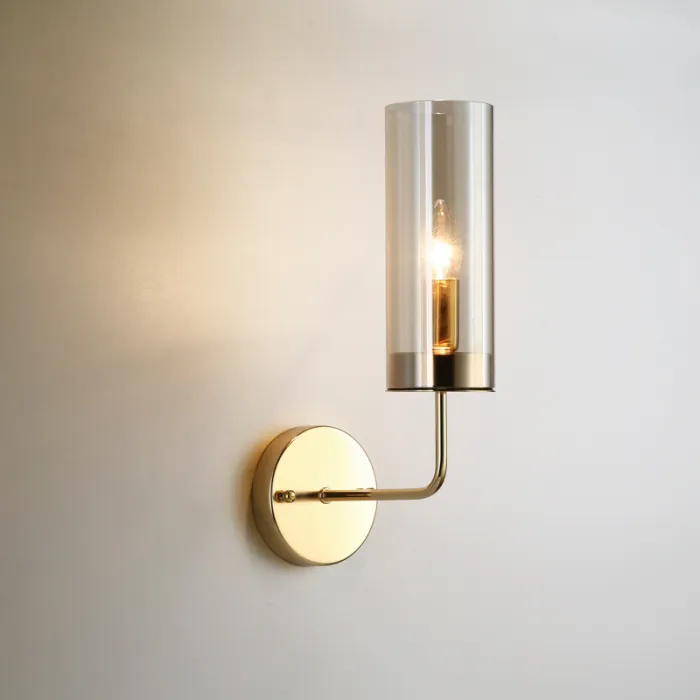 Настенный светильник Agne Brass Glass Tube wall light от ImperiumLoft