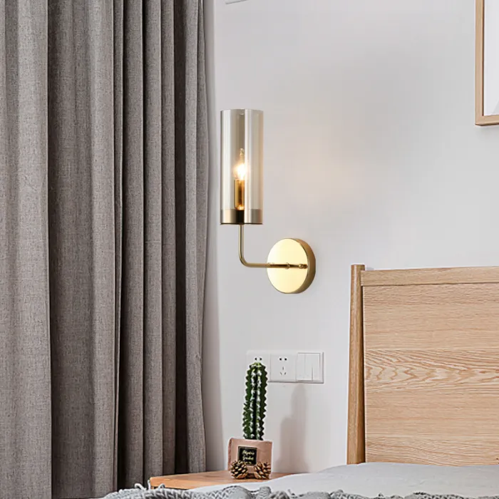 Настенный светильник Agne Brass Glass Tube wall light от ImperiumLoft