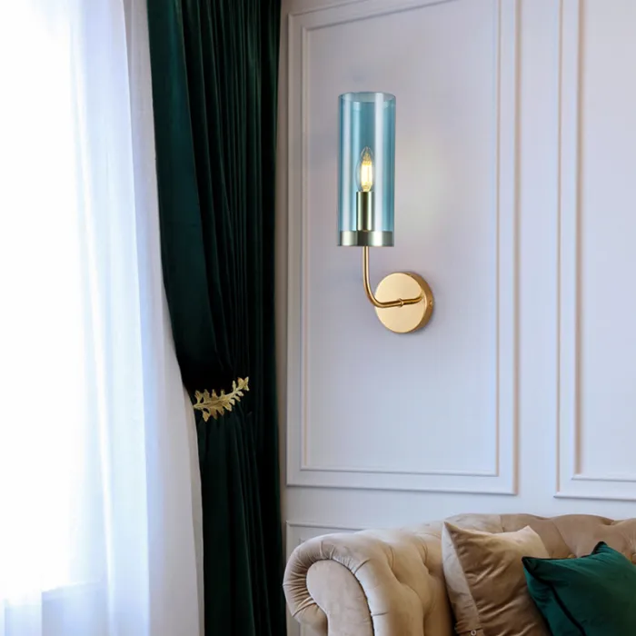 Настенный светильник Agne Brass Glass Tube wall light от ImperiumLoft