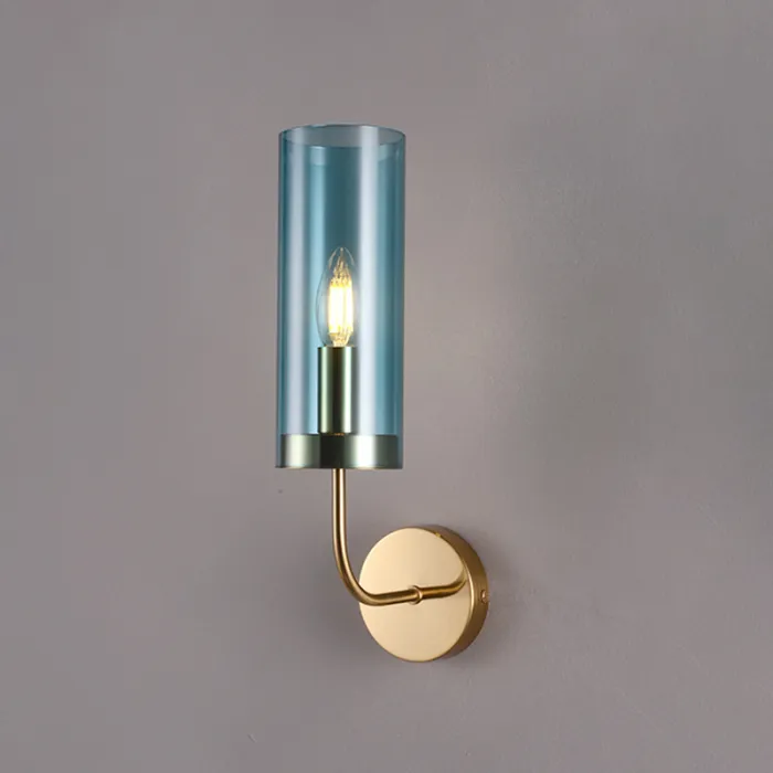Настенный светильник Agne Brass Glass Tube wall light от ImperiumLoft