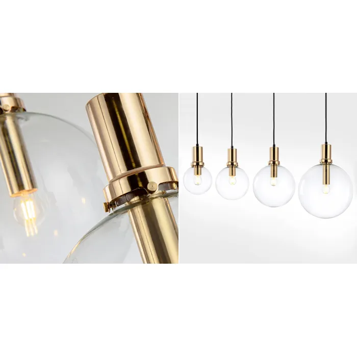 Подвесной светильник Glass Globe Gold от ImperiumLoft