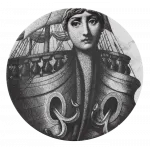 Декоративная тарелка Fornasetti 30.CR.BW.R01-177 designed by Piero Fornasetti