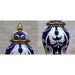 Китайская чайная ваза с крышкой Blue Pattern