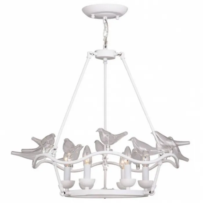 Люстра Dove Chandelier Glass Bird 6 White от ImperiumLoft