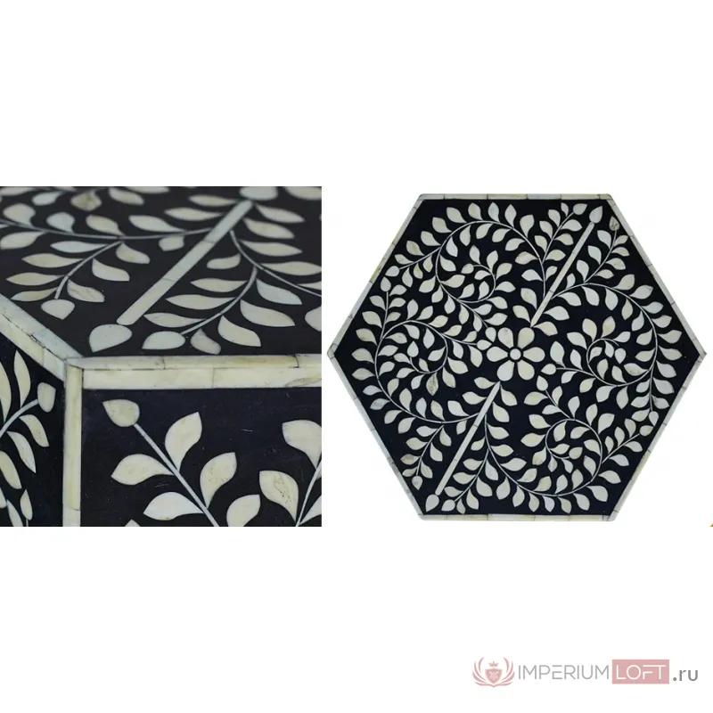 Табурет Inlaid Bone Hexagon от ImperiumLoft