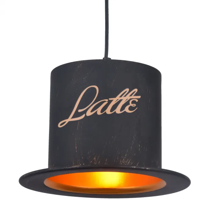 Подвесной светильник Pendant Lamp vintage Banker Bowler Hat LATTE I от ImperiumLoft