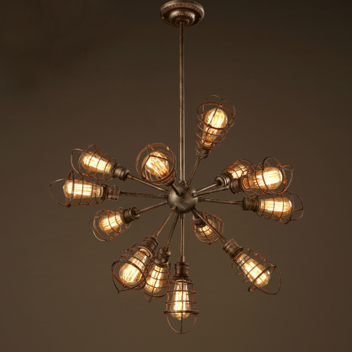 Подвесной светильник Loft Industrial Sputnik 13 Retro от ImperiumLoft