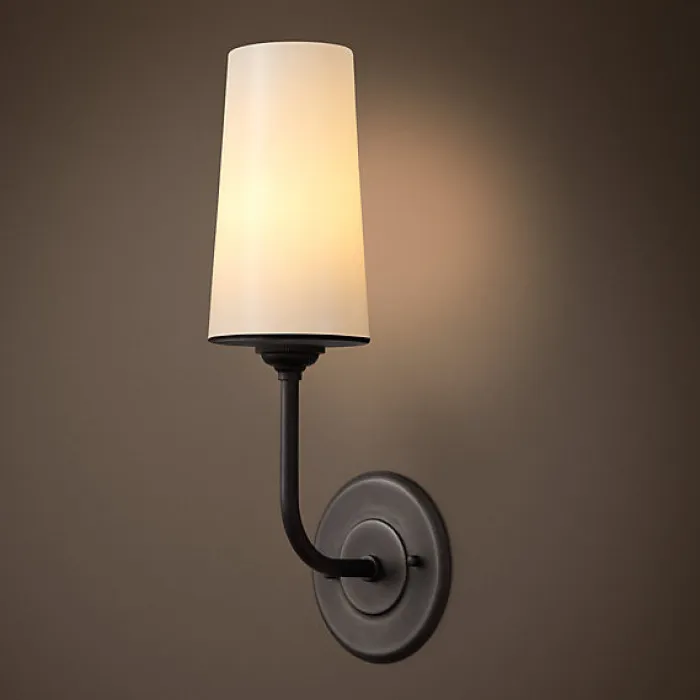 Бра RH MODERN TAPER SCONCE Glass Shade от ImperiumLoft