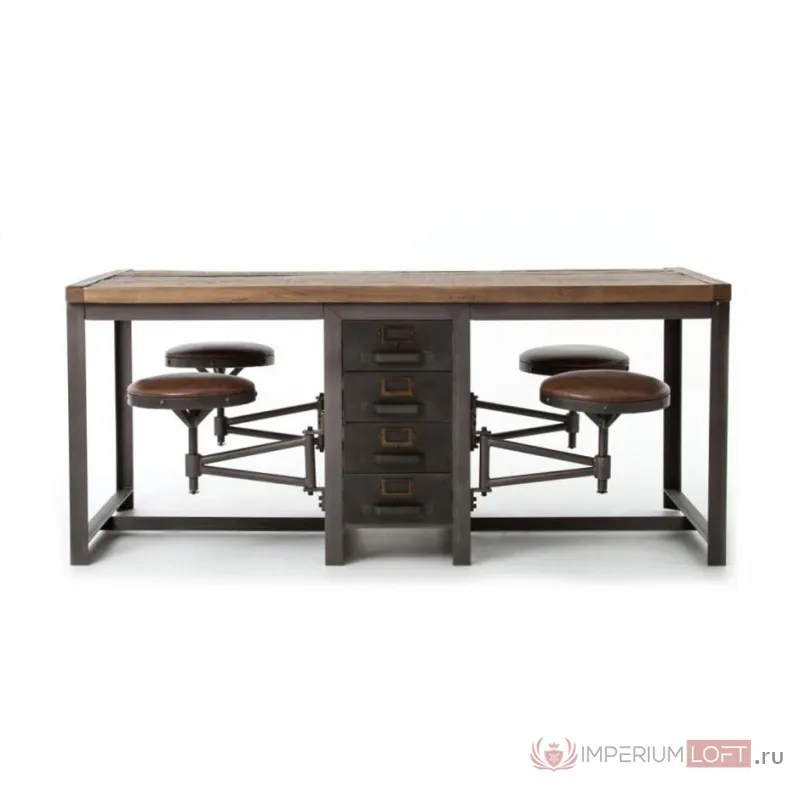 Большой рабочий стол Rupert Work Table Rustic от ImperiumLoft