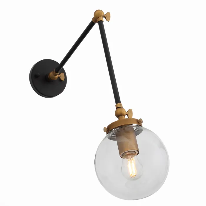 Бра Bistro Globe Clear Glass Bra Gold Long от ImperiumLoft