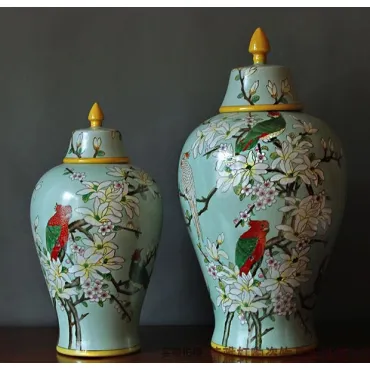 Китайская чайная ваза Parrots