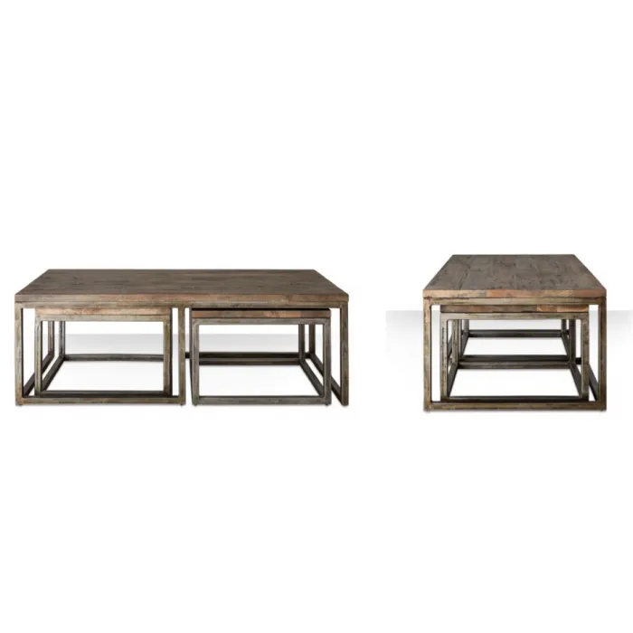 Журнальный стол Industrial Metal Rust Triple Table от ImperiumLoft