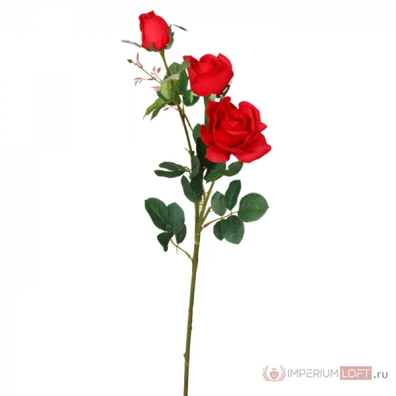 Декоративный искусственный цветок Large Branch Red Rose от ImperiumLoft