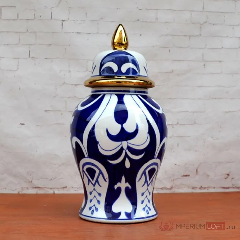 Китайская чайная ваза с крышкой Blue Pattern от ImperiumLoft