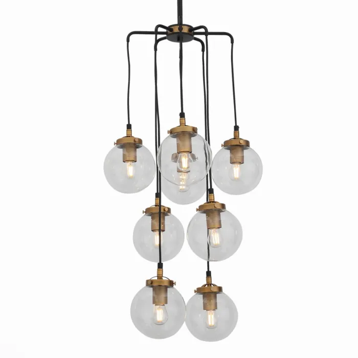 Люстра Bistro Globe Clear Glass Chandelier 8 Tower от ImperiumLoft