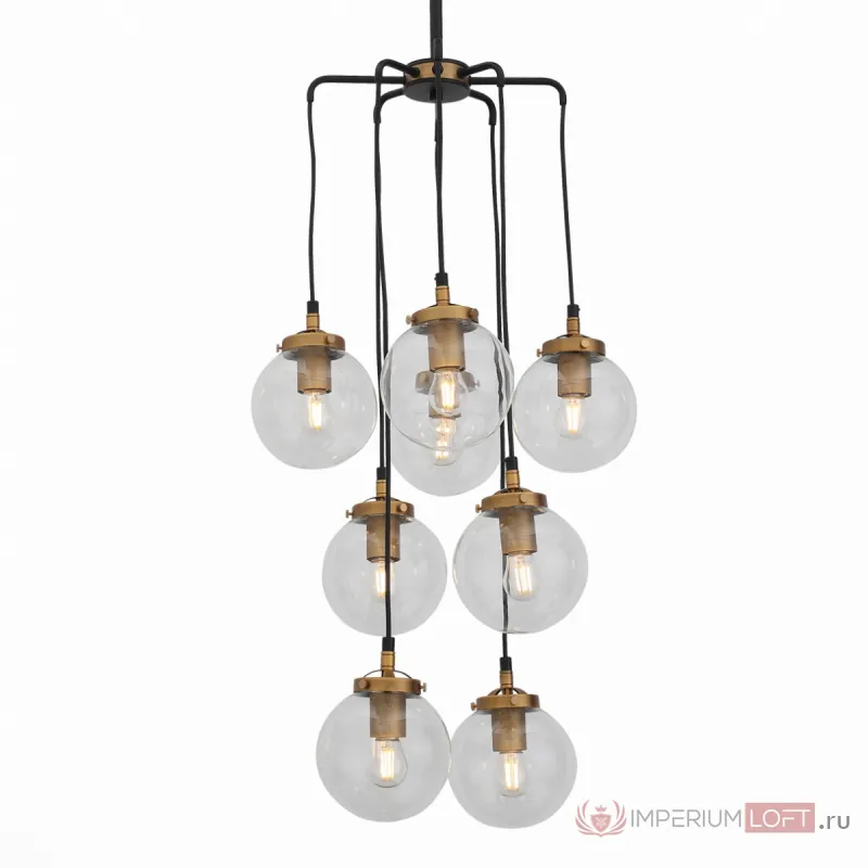 Люстра Bistro Globe Clear Glass Chandelier 8 Tower от ImperiumLoft