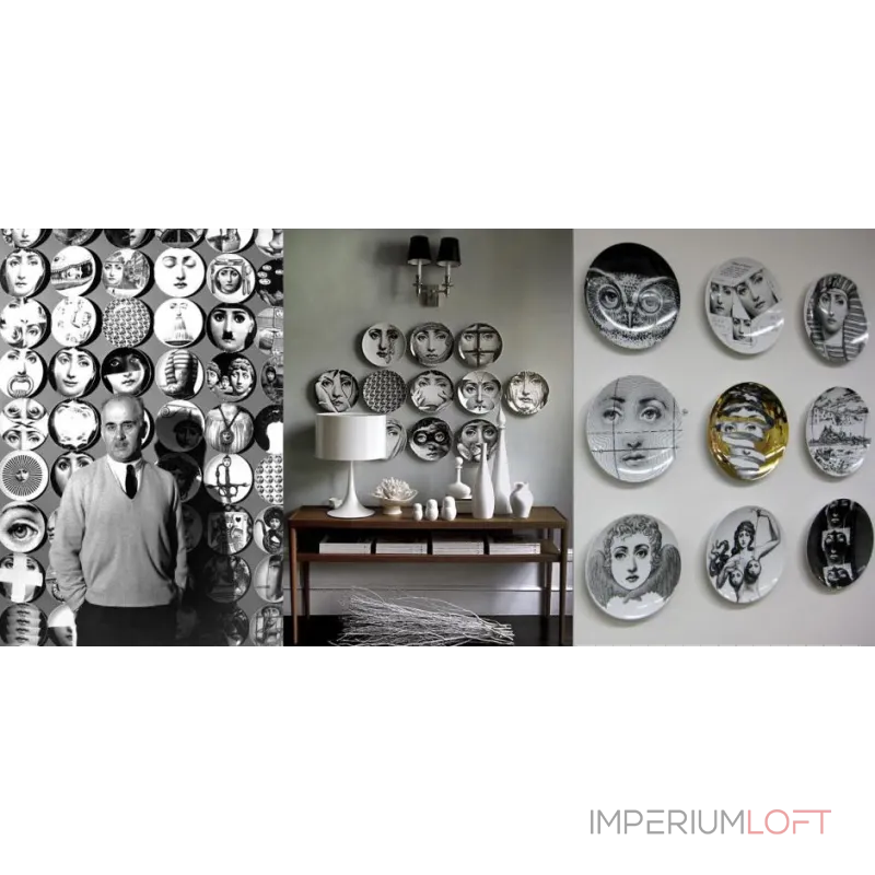 Декоративная тарелка Fornasetti 009 от ImperiumLoft Декоративная тарелка Fornasetti 009 от ImperiumLoft
