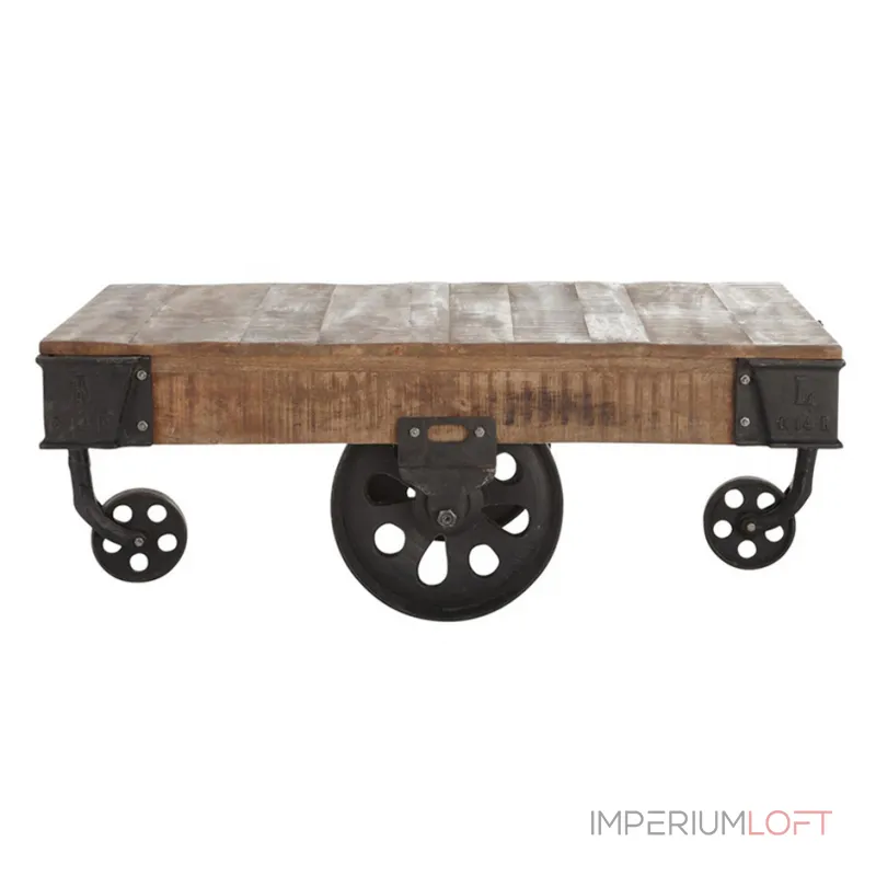 Кофейный стол на колесах Factory Cart Coffee Table