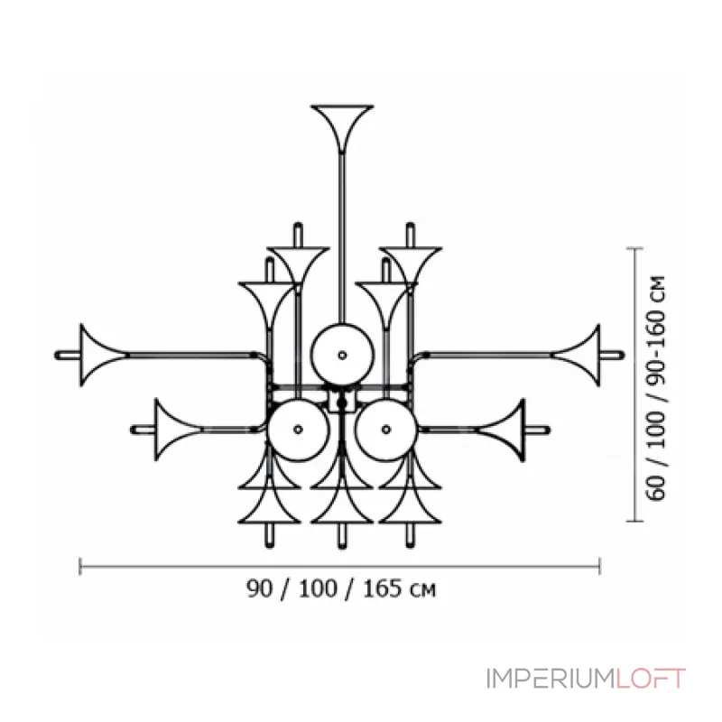 Люстра на штанге Botti Delightfull