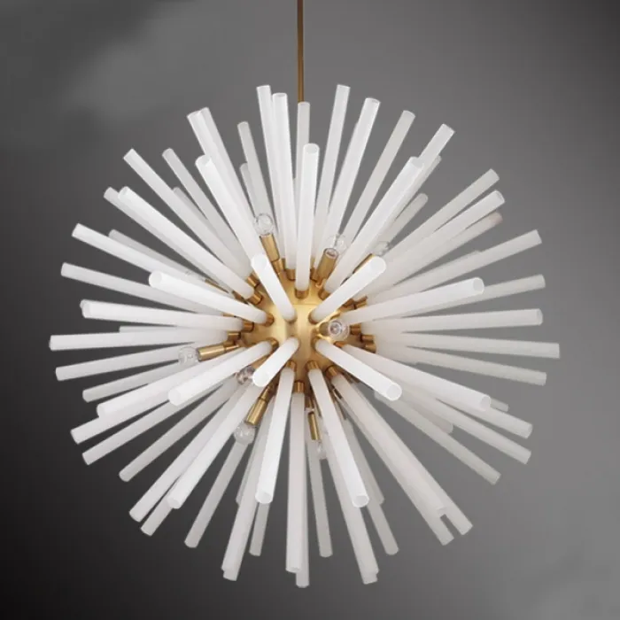 Люстра VINTAGE Sputnik White glass от ImperiumLoft