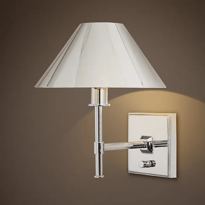 Бра RH Petite Candlestick SCONCE Polished Nickel от ImperiumLoft