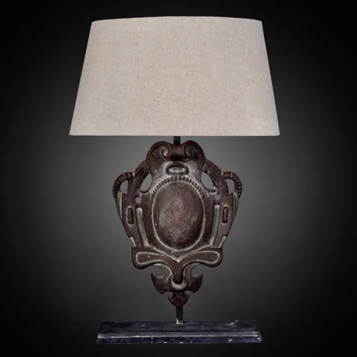 Настольная лампа RH Parisian Iron Shield Table Lamp от ImperiumLoft