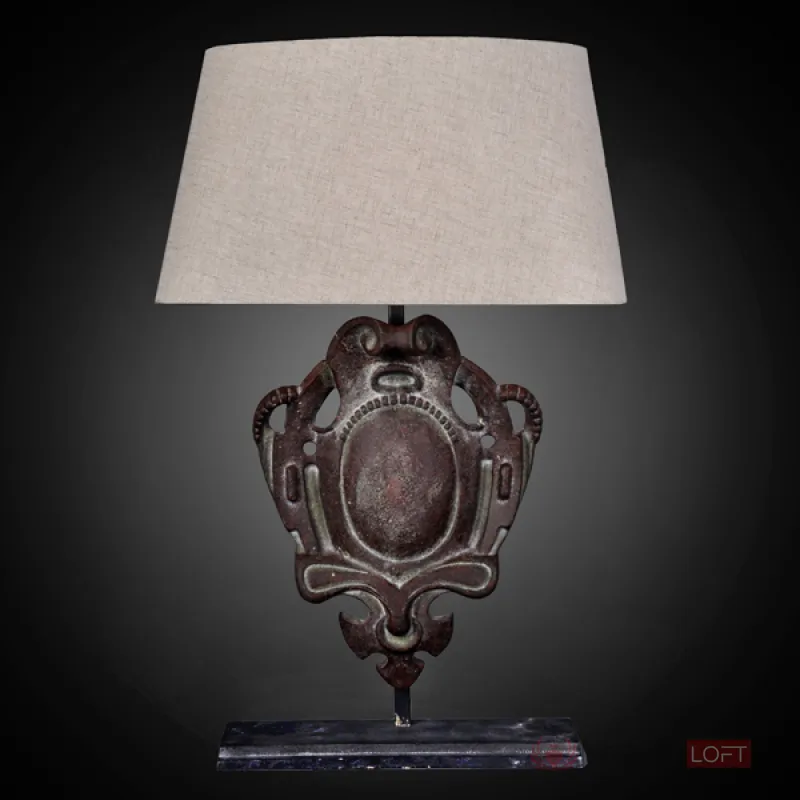 Настольная лампа RH Parisian Iron Shield Table Lamp от ImperiumLoft