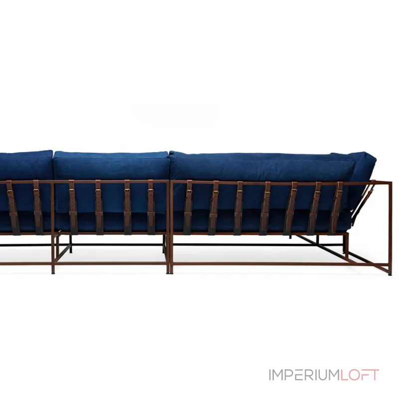 Угловой диван Indigo Denim and copper Sectional sofa designed by Stephen Kenn and Simon Miller in 2014 Угловой диван Indigo Denim and copper Sectional sofa designed by Stephen Kenn and Simon Miller in 2014