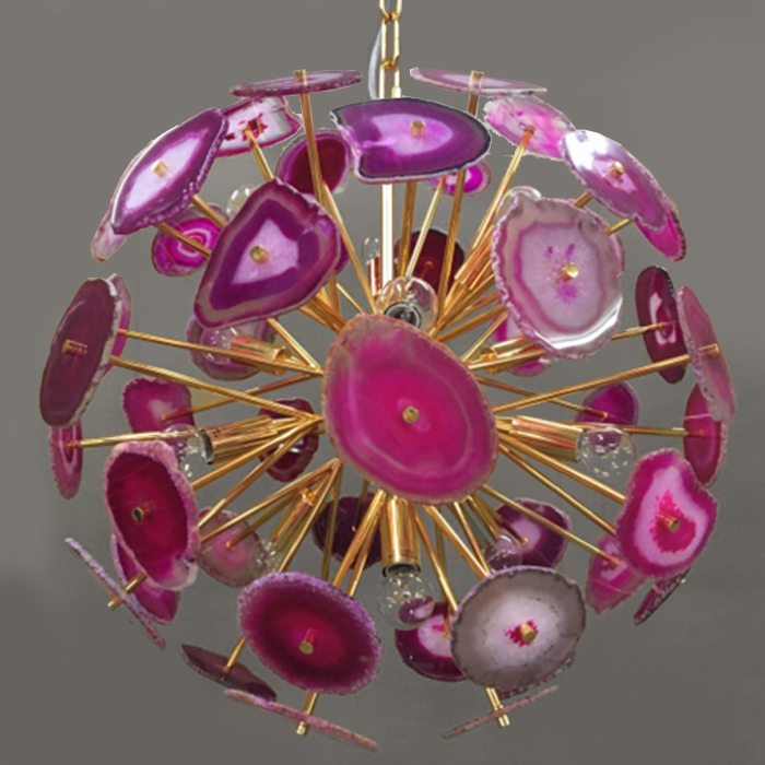 Люстра Agate Burst Chandelier Lilac  от ImperiumLoft