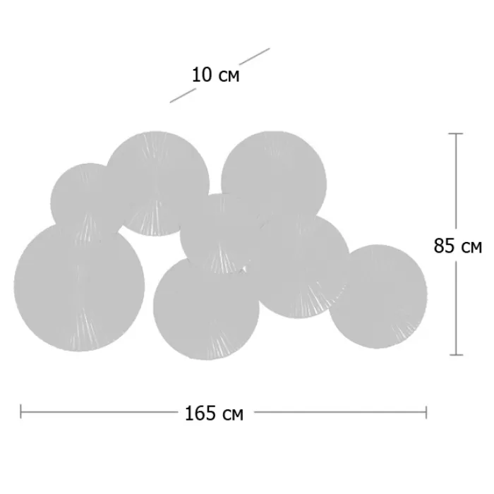 Арт-объект Apollo Gray Wall Plaque Disc от ImperiumLoft
