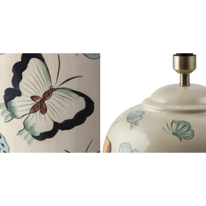 Настольная лампа Round Beige Butterfly от ImperiumLoft