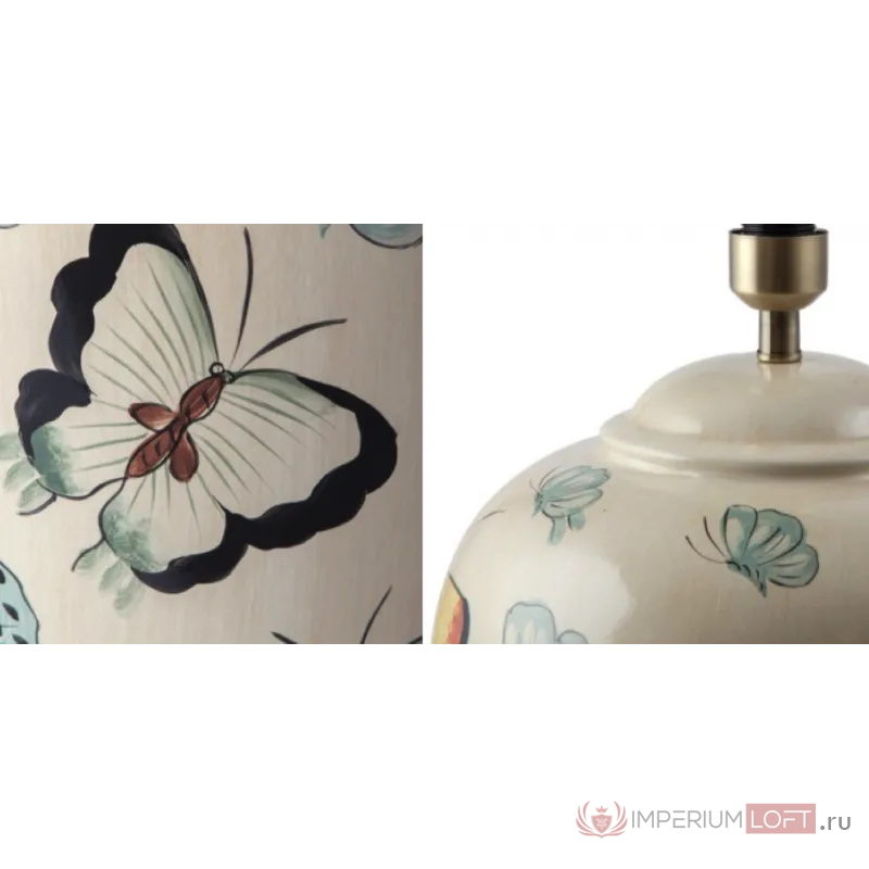 Настольная лампа Round Beige Butterfly от ImperiumLoft