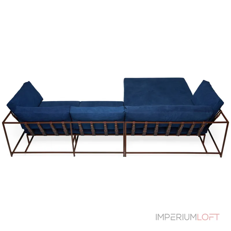 Угловой диван Indigo Denim and copper Sectional sofa designed by Stephen Kenn and Simon Miller in 2014 Угловой диван Indigo Denim and copper Sectional sofa designed by Stephen Kenn and Simon Miller in 2014