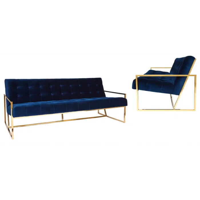 Софа Navy Velvet Apartment Sofa от ImperiumLoft