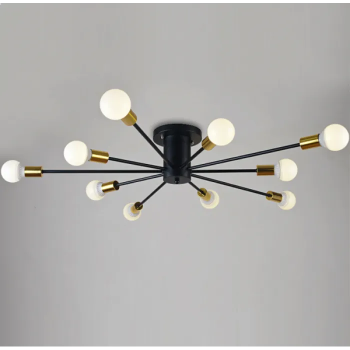 Потолочный светильник Light Jet 10 Black and Gold от ImperiumLoft