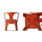 Барный стул Tolix Bar Stool 75 Armchair Backed