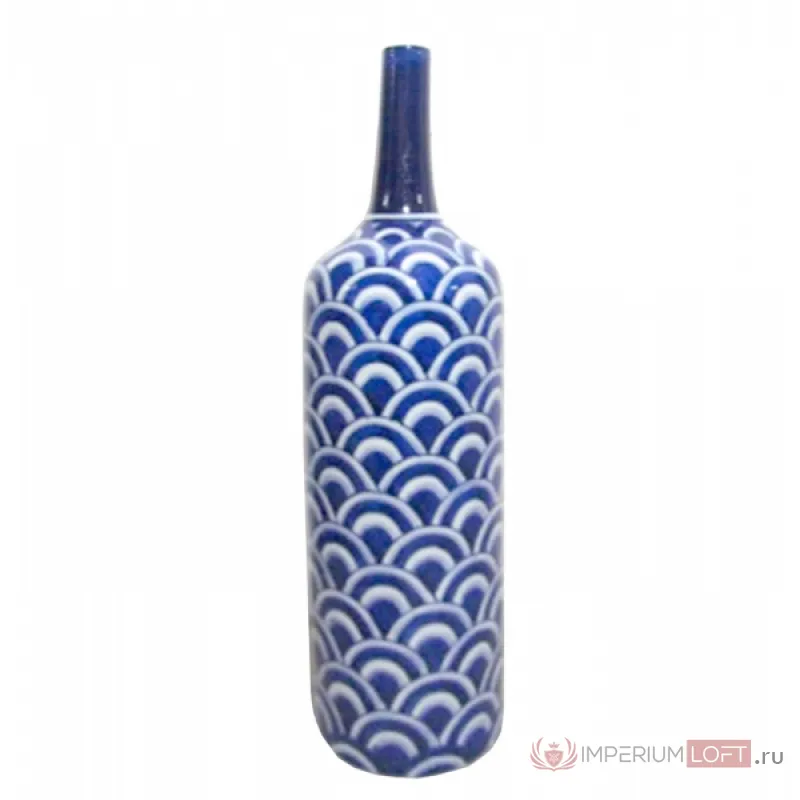 Ваза-бутылка blue & white ornament Scales от ImperiumLoft