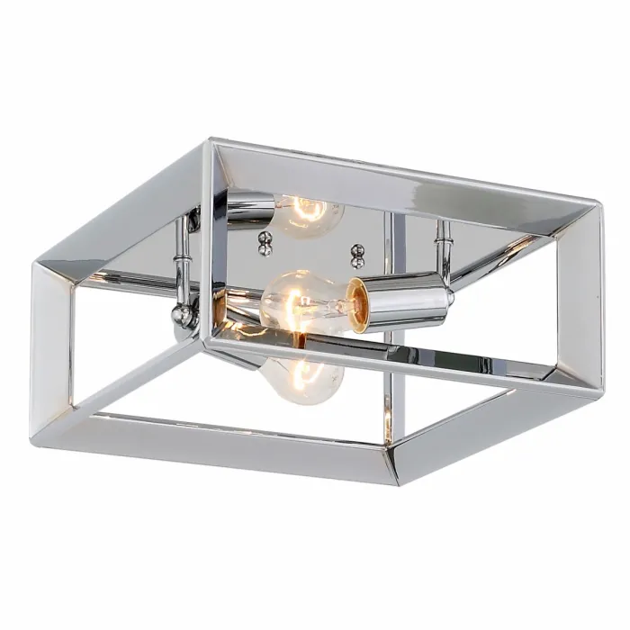 Потолочный светильник Rectangle Chrome ceiling lamp от ImperiumLoft