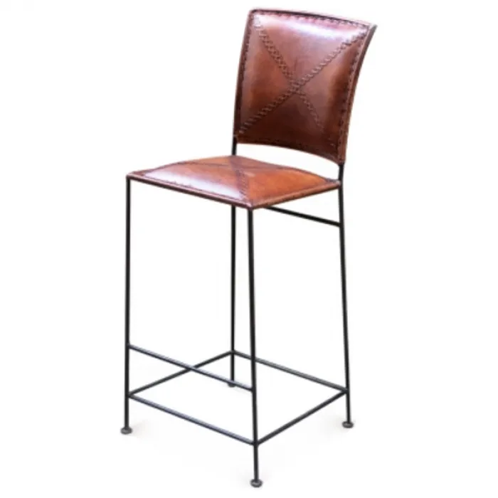 Барный стул Loft Bar stool leather brown от ImperiumLoft