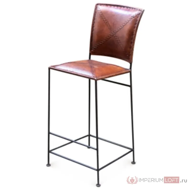 Барный стул Loft Bar stool leather brown от ImperiumLoft
