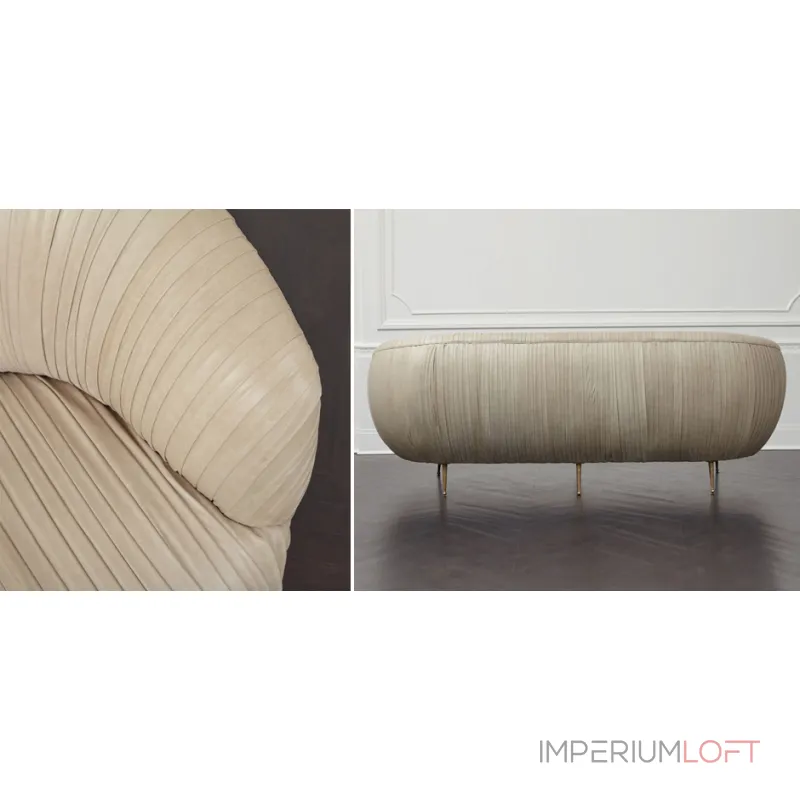 Софа Kelly Wearstler Souffle Settee Leather от ImperiumLoft