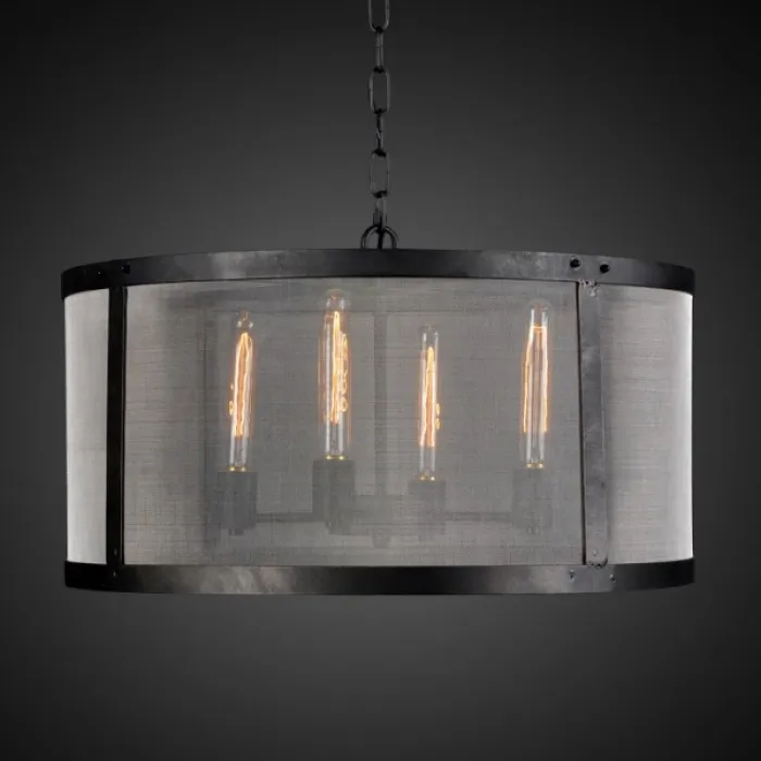 Люстра RH Riveted Mesh Chandelier Round от ImperiumLoft