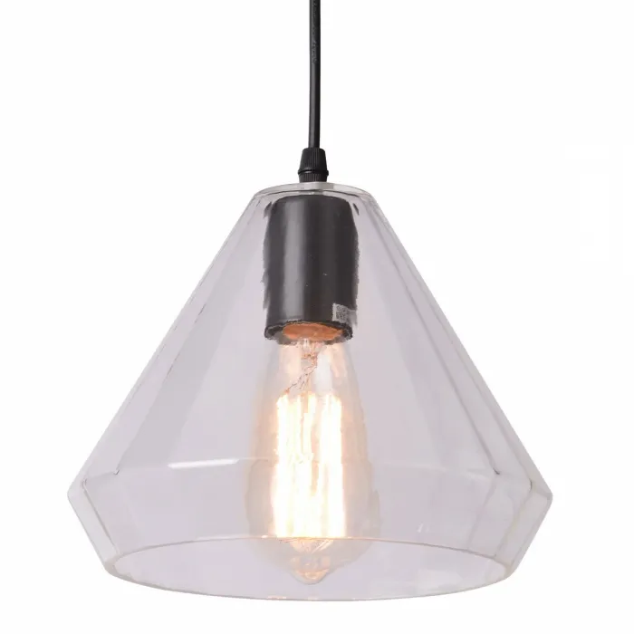 Подвесной светильник faceted cone clear glass pendant lamp от ImperiumLoft